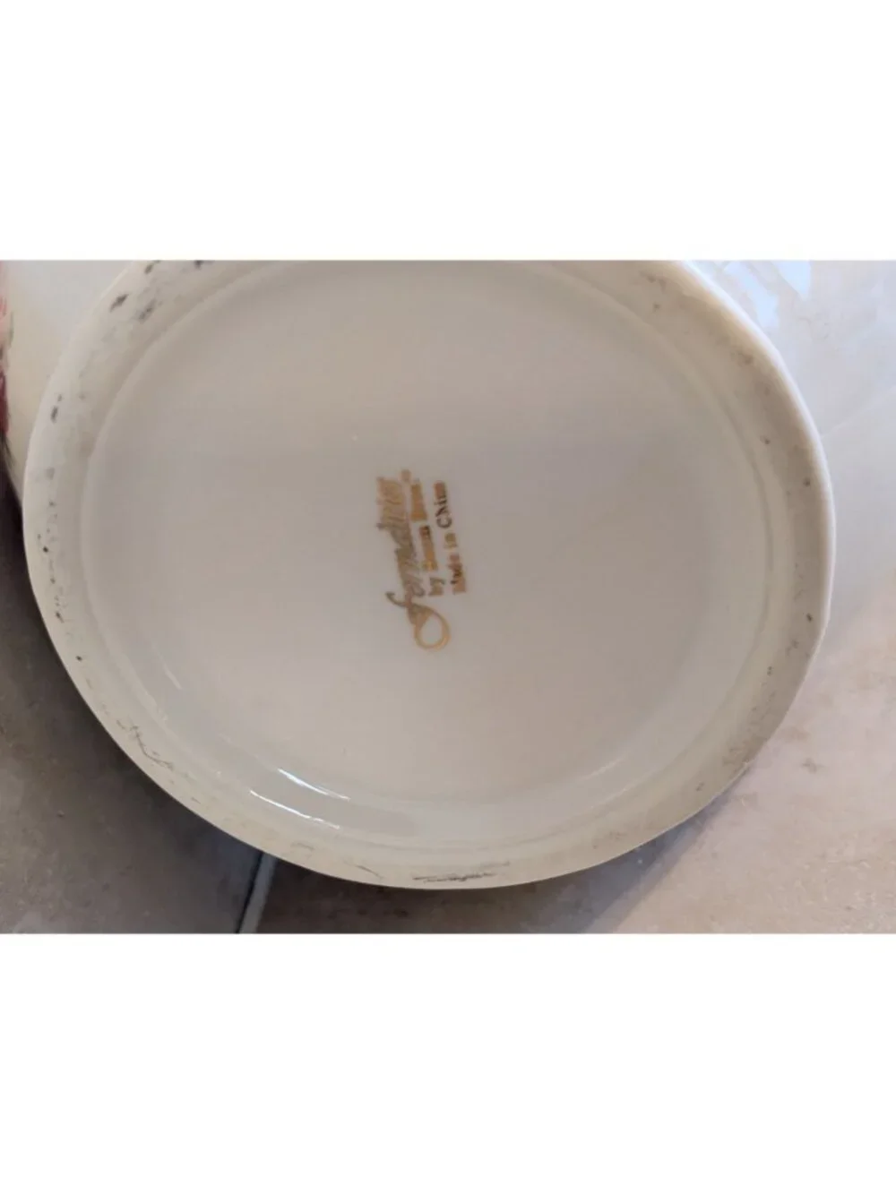Formalities by Baum Bros. Victorian Rose Reticulated Porcelain Vase Elegant